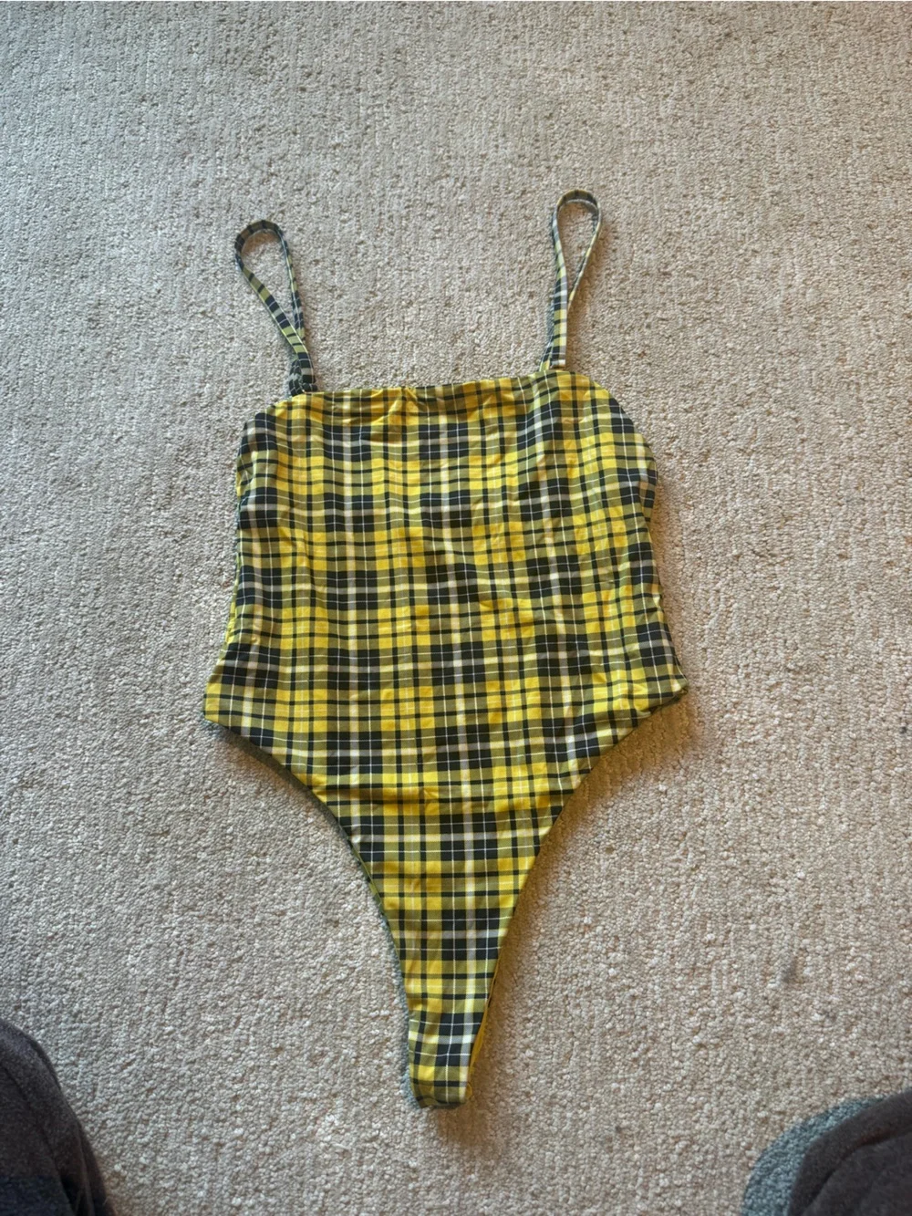 Frankie’s Bikini Tarzana One Piece Yellow Plaid Clueless